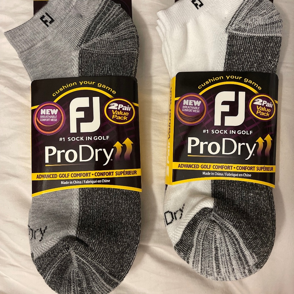 FootJoy Men's ProDry Roll Tab XL Golf Socks - 2 Pack of 2 Pair